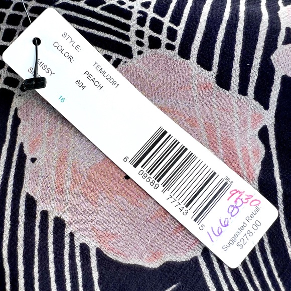 LINDA ALLARD for ELLEN TRACY SILK BLACK FLORAL SKIRT - Picture 12 of 13